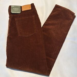 Corduroy Pants Mens 34 32 Brown Relaxed Taper Mutual Weave
